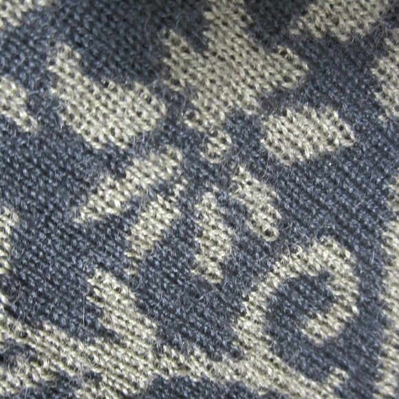 Peruvian Connection Womens  M Skirt Olive Green Black Floral  Alpaca Silk Knit - Picture 7 of 8